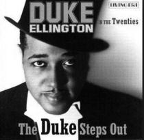 Head shot of photo of Duke Ellington that appears in the painting Duke Ellington by outsider artist Harriet Young